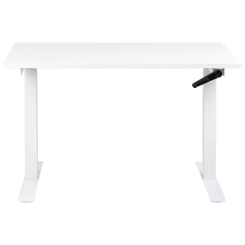 Biurko regulowane manualnie 120 x 72 cm białe DESTINES Biurko regulowane manualnie 120 x 72 cm białe DESTINES