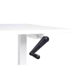 Biurko regulowane manualnie 120 x 72 cm białe DESTINES Biurko regulowane manualnie 120 x 72 cm białe DESTINES