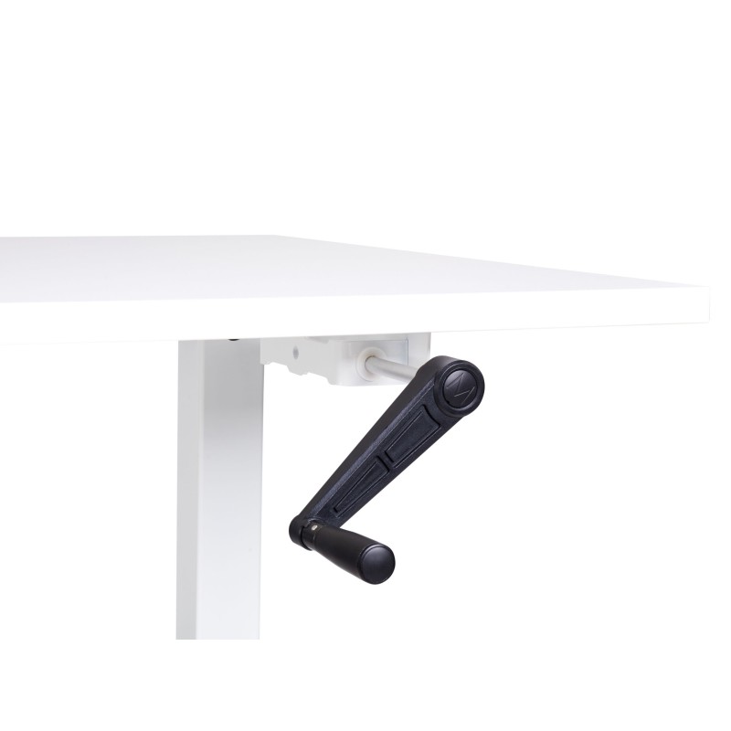 Biurko regulowane manualnie 120 x 72 cm białe DESTINES Biurko regulowane manualnie 120 x 72 cm białe DESTINES