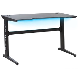 Biurko gamingowe RGB LED 120 x 60 cm czarne DEXTER