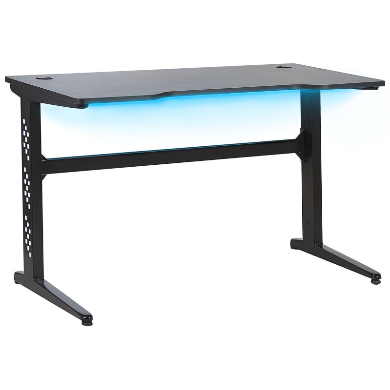 Biurko gamingowe RGB LED 120 x 60 cm czarne DEXTER Biurko gamingowe RGB LED 120 x 60 cm czarne DEXTER