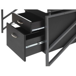 Biurko z szufladami 117 x 57 cm czarne MORITON Biurko z szufladami 117 x 57 cm czarne MORITON