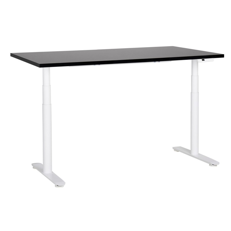 Biurko regulowane elektrycznie 160 x 72 cm czarno-białe DESTINAS Biurko regulowane elektrycznie 160 x 72 cm czarno-białe DESTINAS
