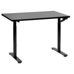 Biurko regulowane manualnie 120 x 72 cm czarne DESTINAS Biurko regulowane manualnie 120 x 72 cm czarne DESTINAS