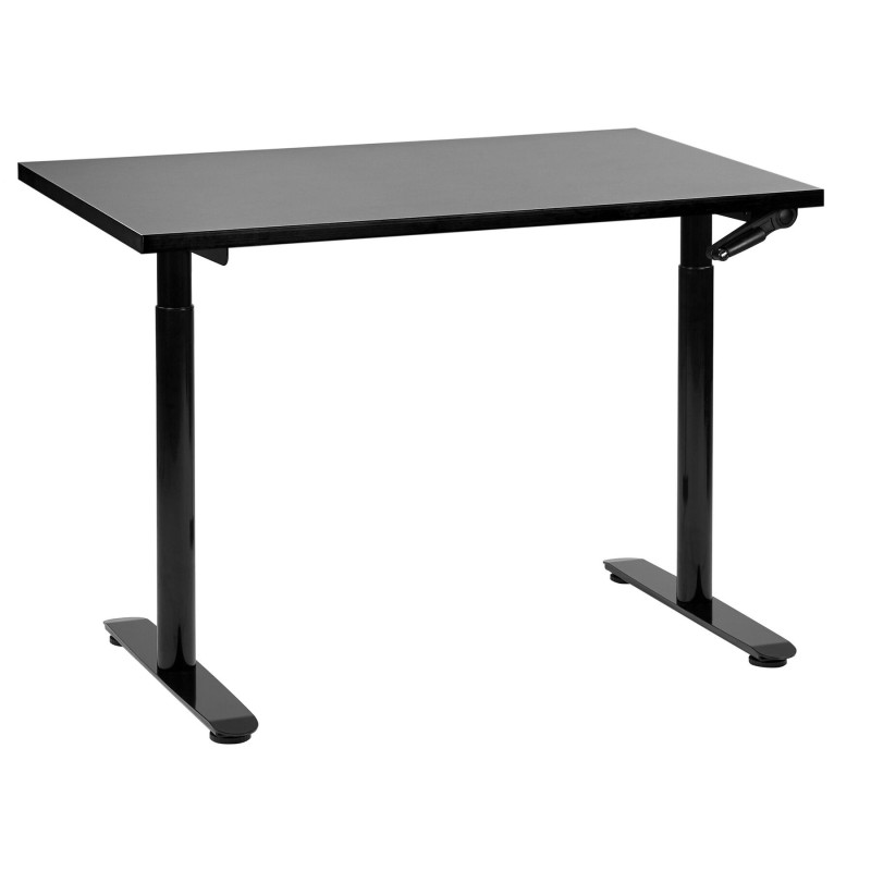 Biurko regulowane manualnie 120 x 72 cm czarne DESTINAS Biurko regulowane manualnie 120 x 72 cm czarne DESTINAS
