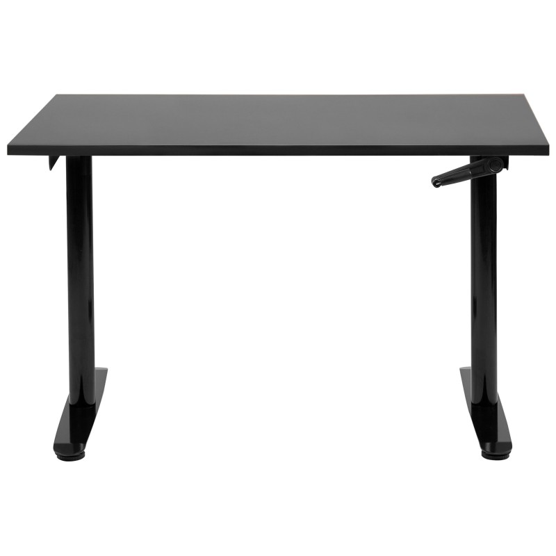 Biurko regulowane manualnie 120 x 72 cm czarne DESTINAS Biurko regulowane manualnie 120 x 72 cm czarne DESTINAS
