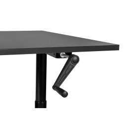 Biurko regulowane manualnie 120 x 72 cm czarne DESTINAS Biurko regulowane manualnie 120 x 72 cm czarne DESTINAS