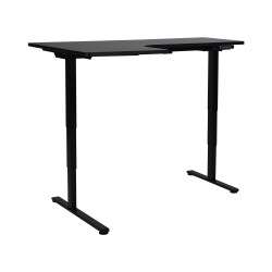 Biurko narożne lewe regulowane elektrycznie 160 x 59 cm czarne DESTINES Biurko narożne lewe regulowane elektrycznie 160 x 59 cm czarne DESTINES
