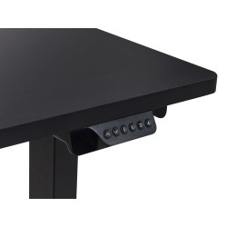 Biurko narożne lewe regulowane elektrycznie 160 x 59 cm czarne DESTINES Biurko narożne lewe regulowane elektrycznie 160 x 59 cm czarne DESTINES