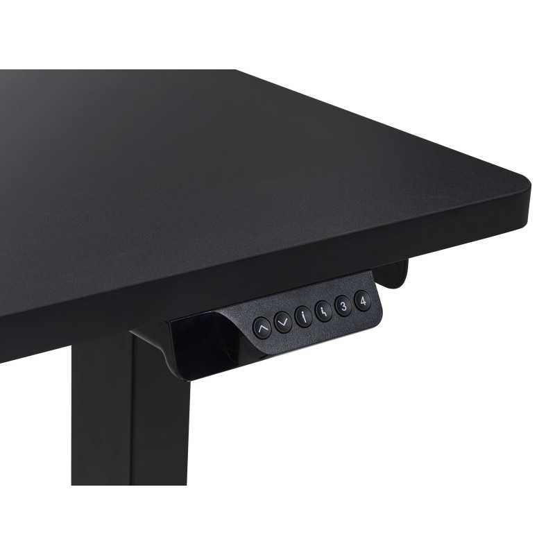 Biurko narożne lewe regulowane elektrycznie 160 x 59 cm czarne DESTINES Biurko narożne lewe regulowane elektrycznie 160 x 59 cm czarne DESTINES