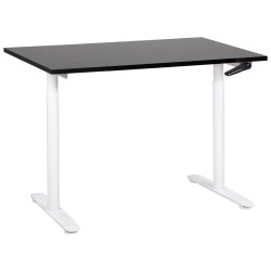 Biurko regulowane manualnie 120 x 72 cm czarno-białe DESTINAS