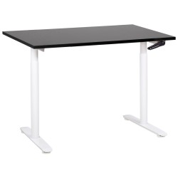 Biurko regulowane manualnie 120 x 72 cm czarno-białe DESTINAS Biurko regulowane manualnie 120 x 72 cm czarno-białe DESTINAS