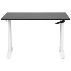 Biurko regulowane manualnie 120 x 72 cm czarno-białe DESTINAS Biurko regulowane manualnie 120 x 72 cm czarno-białe DESTINAS