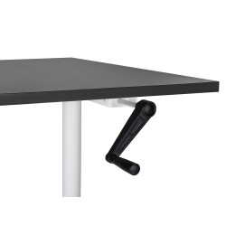 Biurko regulowane manualnie 120 x 72 cm czarno-białe DESTINAS Biurko regulowane manualnie 120 x 72 cm czarno-białe DESTINAS