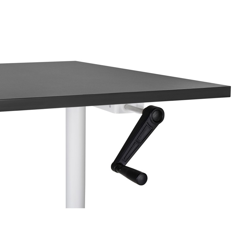 Biurko regulowane manualnie 120 x 72 cm czarno-białe DESTINAS Biurko regulowane manualnie 120 x 72 cm czarno-białe DESTINAS