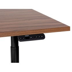 Biurko regulowane elektrycznie 120 x 72 cm ciemne drewno z czarnym DESTINAS Biurko regulowane elektrycznie 120 x 72 cm ciemne drewno z czarnym DESTINAS