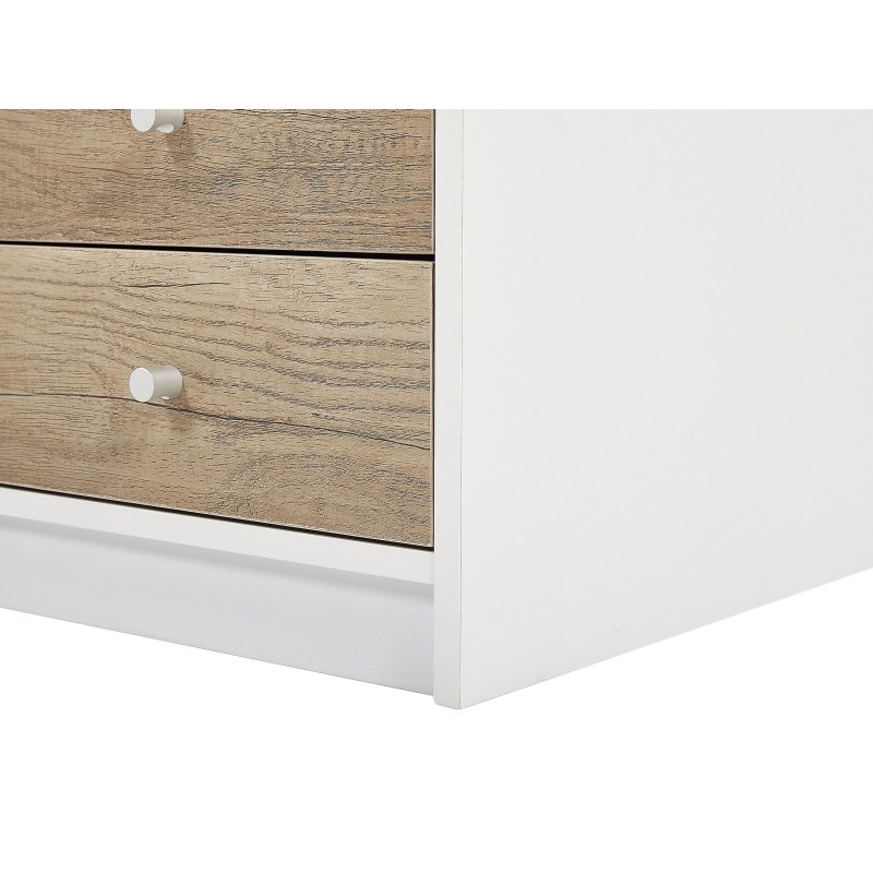 Biurko z szufladami 140 x 60 cm jasne drewno HEBER Biurko z szufladami 140 x 60 cm jasne drewno HEBER