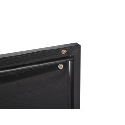 Biurko 118 x 60 cm ciemne drewno z czarnym VINCE Biurko 118 x 60 cm ciemne drewno z czarnym VINCE