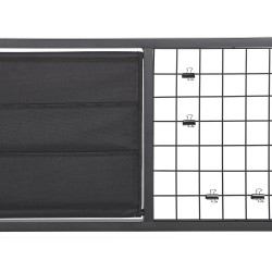 Biurko 118 x 60 cm ciemne drewno z czarnym VINCE Biurko 118 x 60 cm ciemne drewno z czarnym VINCE