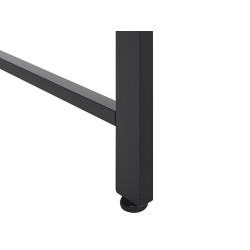 Biurko 118 x 60 cm ciemne drewno z czarnym VINCE Biurko 118 x 60 cm ciemne drewno z czarnym VINCE
