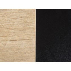 Biurko z szufladami 100 x 48 cm czarne z jasnym drewnem HARPER Biurko z szufladami 100 x 48 cm czarne z jasnym drewnem HARPER