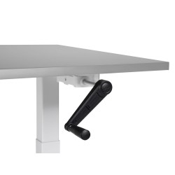 Biurko regulowane manualnie 120 x 72 cm szaro-białe DESTINES Biurko regulowane manualnie 120 x 72 cm szaro-białe DESTINES