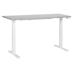 Biurko regulowane elektrycznie 160 x 72 cm szaro-białe DESTINES
