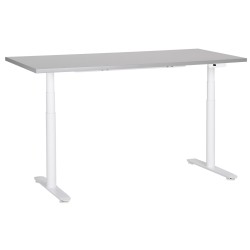 Biurko regulowane elektrycznie 160 x 72 cm szaro-białe DESTINAS