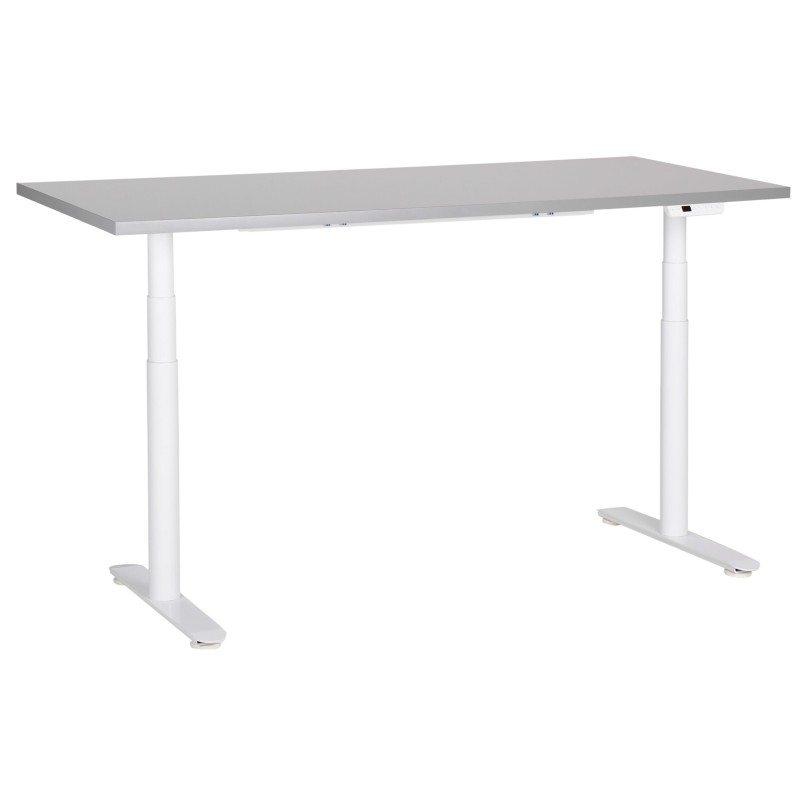 Biurko regulowane elektrycznie 160 x 72 cm szaro-białe DESTINAS