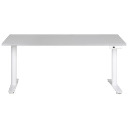 Biurko regulowane elektrycznie 160 x 72 cm szaro-białe DESTINAS Biurko regulowane elektrycznie 160 x 72 cm szaro-białe DESTINAS