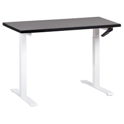 Biurko regulowane manualnie 120 x 72 cm czarno-białe DESTINES