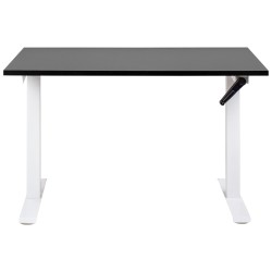Biurko regulowane manualnie 120 x 72 cm czarno-białe DESTINES Biurko regulowane manualnie 120 x 72 cm czarno-białe DESTINES