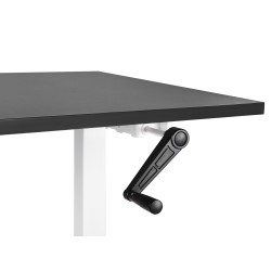 Biurko regulowane manualnie 120 x 72 cm czarno-białe DESTINES Biurko regulowane manualnie 120 x 72 cm czarno-białe DESTINES