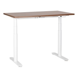 Biurko regulowane elektrycznie 120 x 72 cm ciemne drewno z białym DESTINAS