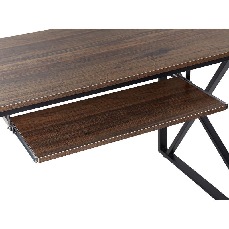 Biurko 120 x 60 cm ciemne drewno DARBY Biurko 120 x 60 cm ciemne drewno DARBY