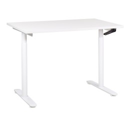 Biurko regulowane manualnie 120 x 72 cm białe DESTINAS