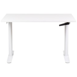 Biurko regulowane manualnie 120 x 72 cm białe DESTINAS Biurko regulowane manualnie 120 x 72 cm białe DESTINAS