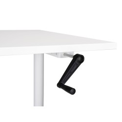 Biurko regulowane manualnie 120 x 72 cm białe DESTINAS Biurko regulowane manualnie 120 x 72 cm białe DESTINAS