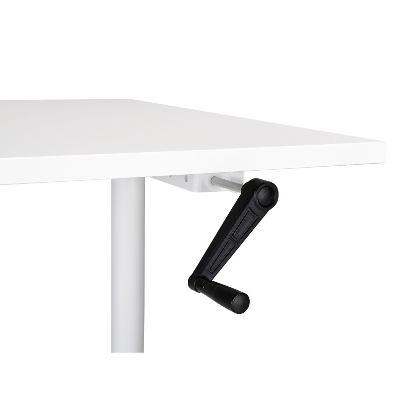 Biurko regulowane manualnie 120 x 72 cm białe DESTINAS Biurko regulowane manualnie 120 x 72 cm białe DESTINAS