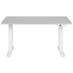 Biurko regulowane elektrycznie 120 x 72 cm szaro-białe DESTINES Biurko regulowane elektrycznie 120 x 72 cm szaro-białe DESTINES