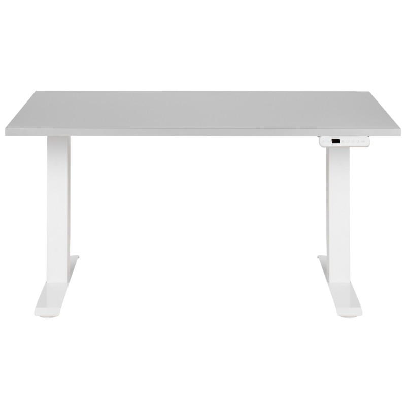 Biurko regulowane elektrycznie 120 x 72 cm szaro-białe DESTINES Biurko regulowane elektrycznie 120 x 72 cm szaro-białe DESTINES