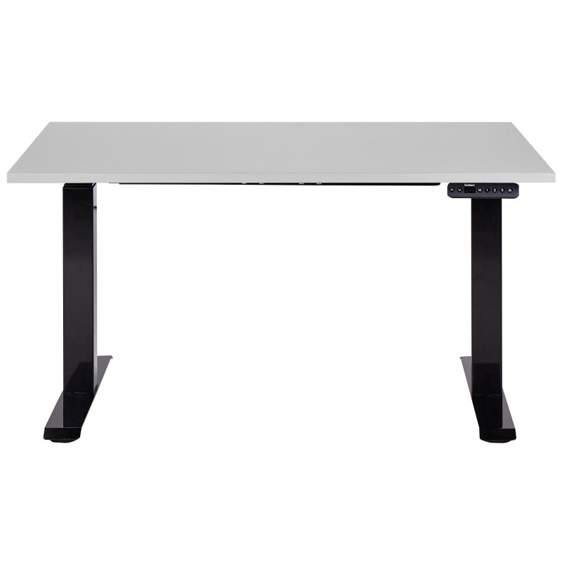 Biurko regulowane elektrycznie 120 x 72 cm szaro-czarne DESTINES Biurko regulowane elektrycznie 120 x 72 cm szaro-czarne DESTINES