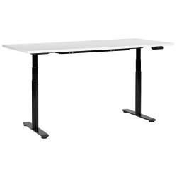 Biurko regulowane elektrycznie 180 x 80 cm biało-czarne DESTINAS