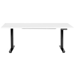 Biurko regulowane elektrycznie 180 x 80 cm biało-czarne DESTINAS Biurko regulowane elektrycznie 180 x 80 cm biało-czarne DESTINAS