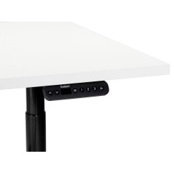 Biurko regulowane elektrycznie 180 x 80 cm biało-czarne DESTINAS Biurko regulowane elektrycznie 180 x 80 cm biało-czarne DESTINAS