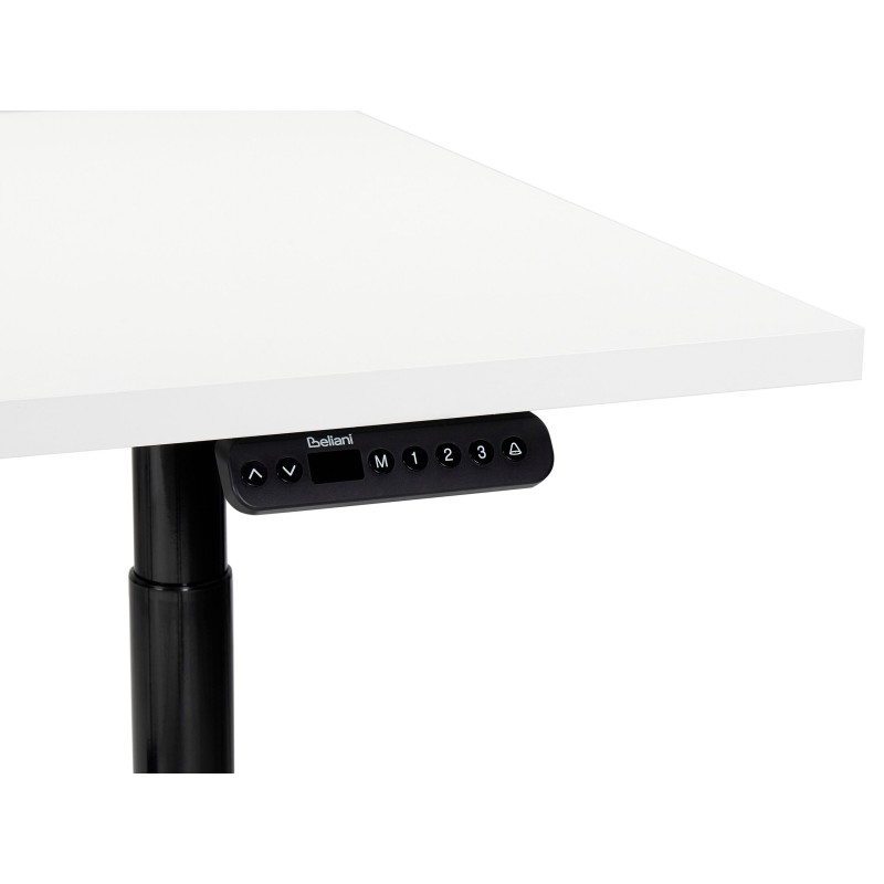 Biurko regulowane elektrycznie 180 x 80 cm biało-czarne DESTINAS Biurko regulowane elektrycznie 180 x 80 cm biało-czarne DESTINAS