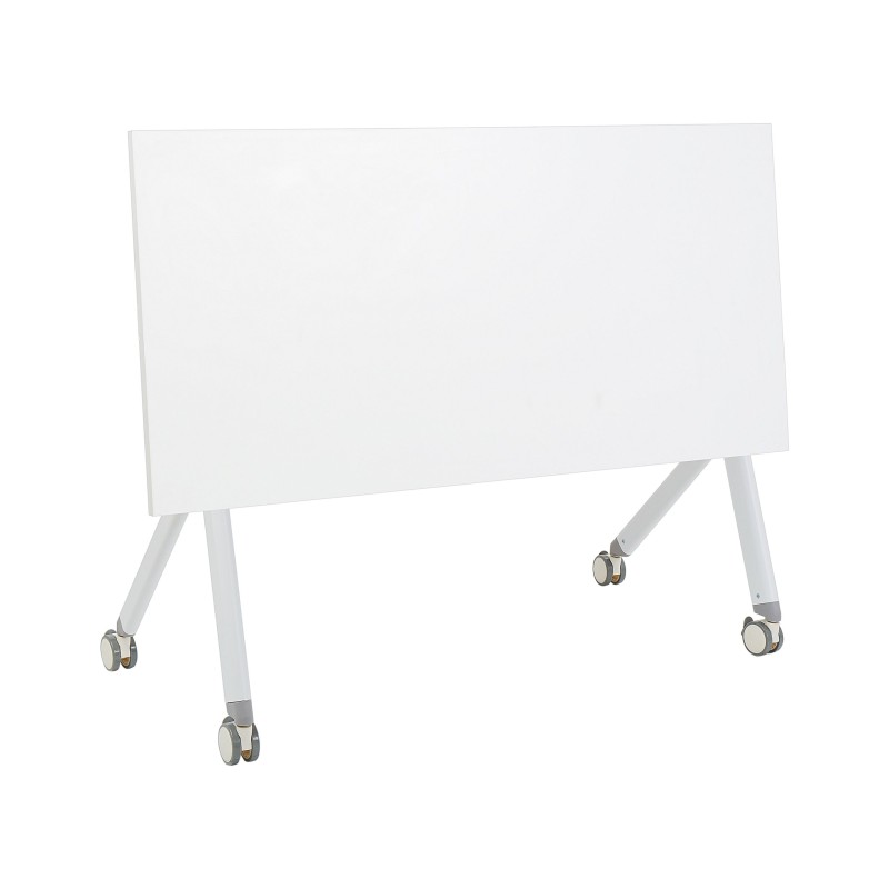 Biurko składane z kółkami 120 x 60 cm białe BENDI Biurko składane z kółkami 120 x 60 cm białe BENDI