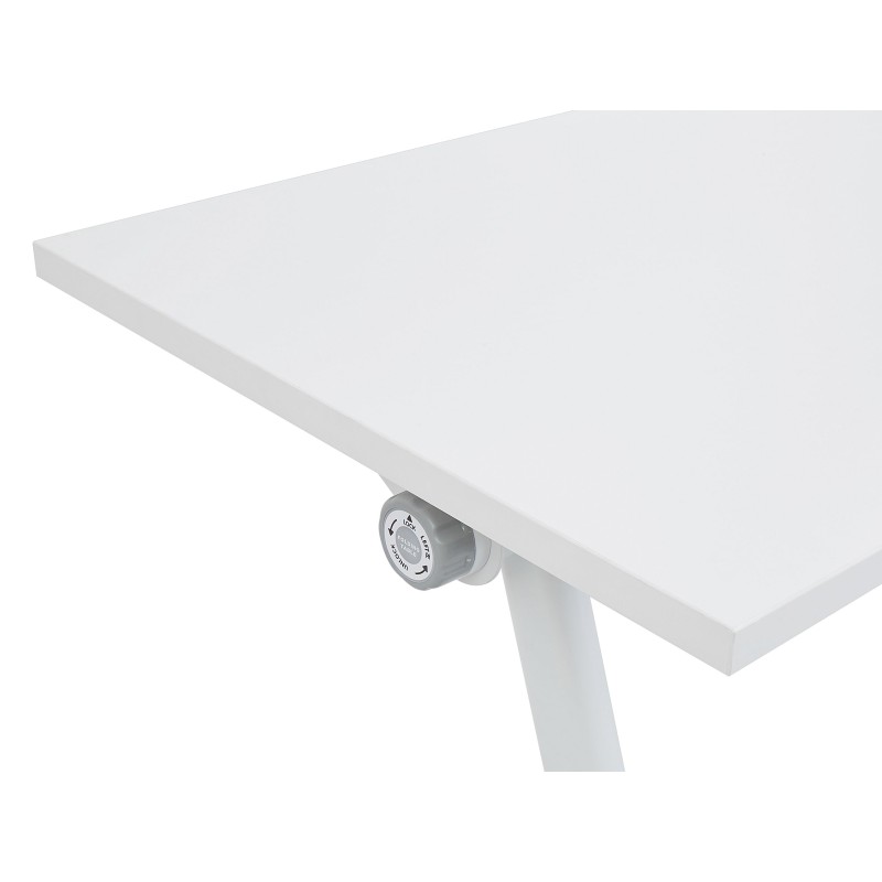 Biurko składane z kółkami 120 x 60 cm białe BENDI Biurko składane z kółkami 120 x 60 cm białe BENDI