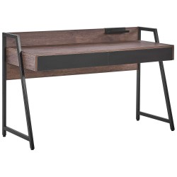 Biurko z szufladami 120 x 50 cm ciemne drewno HARWICH