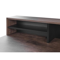 Biurko z półkami 100 x 50 cm ciemne drewno HARISON Biurko z półkami 100 x 50 cm ciemne drewno HARISON